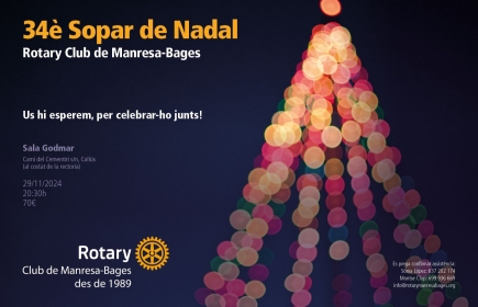 XXXIV Cena de Navidad del Rotary Club de Manresa-Bages